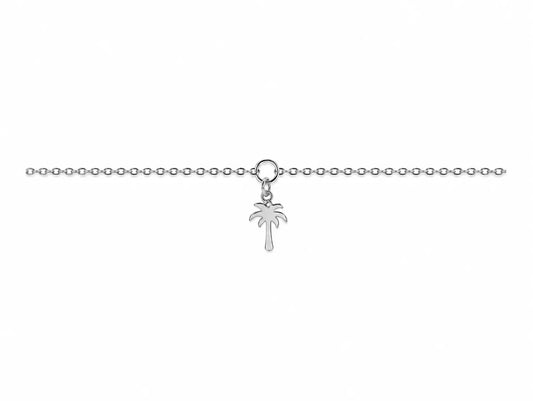 Pulsera Palmera Plateada