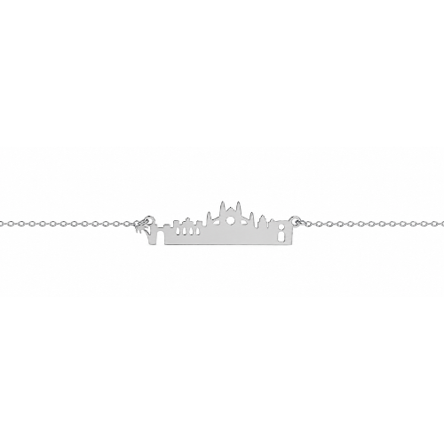 Pulsera Skyline Plateada