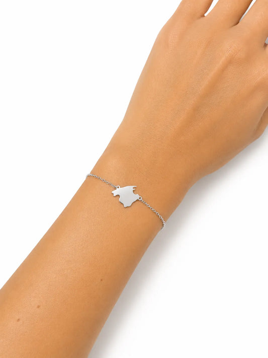 Pulsera Mallorca Estimada Lisa Plateada